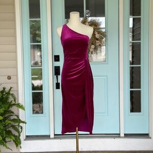 Magenta Velvet Dress Size 4